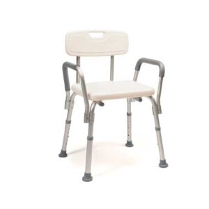 Banqueta baño aluminio con brazos A197