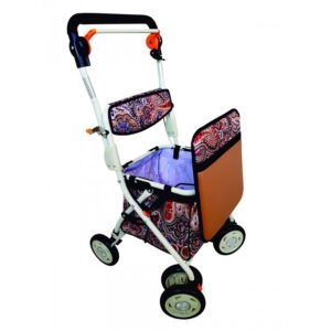 Carro compra – Andador con Asiento Beige