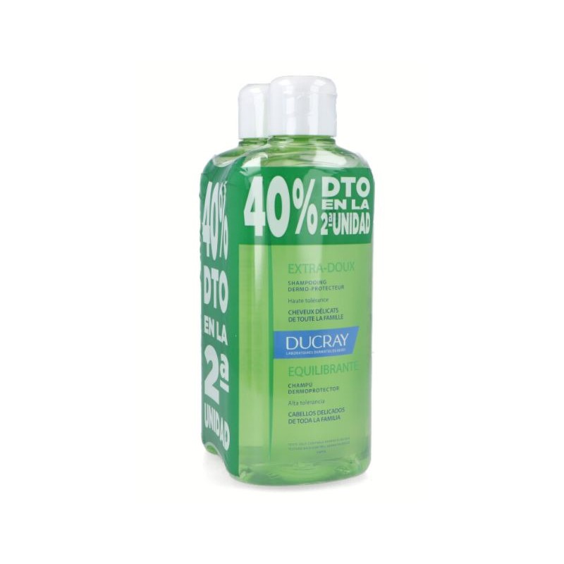 DUCRAY EQUILIBRANTE USO FRECUENTE CHAMPU DERMOPROTECTOR 400 ML 2 UNIDADES