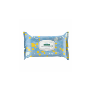 KLORANE BEBE TOALLITAS LIMPIADORAS SUAVES LECHE DE TOILETTE PACK DUO 70 TOALLITAS 2 PAQUETES