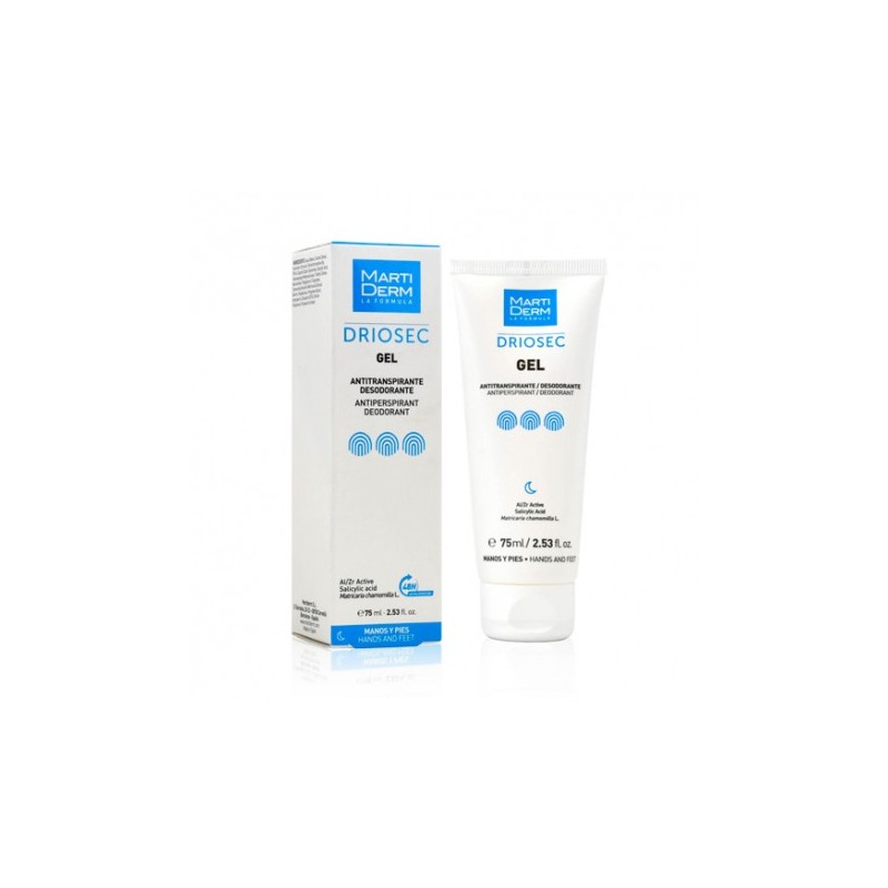 MARTIDERM DRIOSEC ANTITRANSPIRANTE MANOS PIES GEL 75 ML