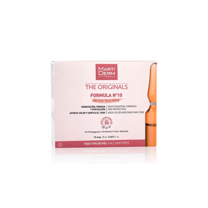 MARTIDERM FORMULA Nº 10 HD COLOR TOUCH SPF 30 10 AMPOLLAS 2 ML
